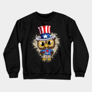 CUTE OWL PROUD AMERICA Crewneck Sweatshirt